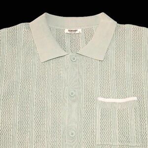 COOFANDY Men's Knit Button Down Polo Shirt